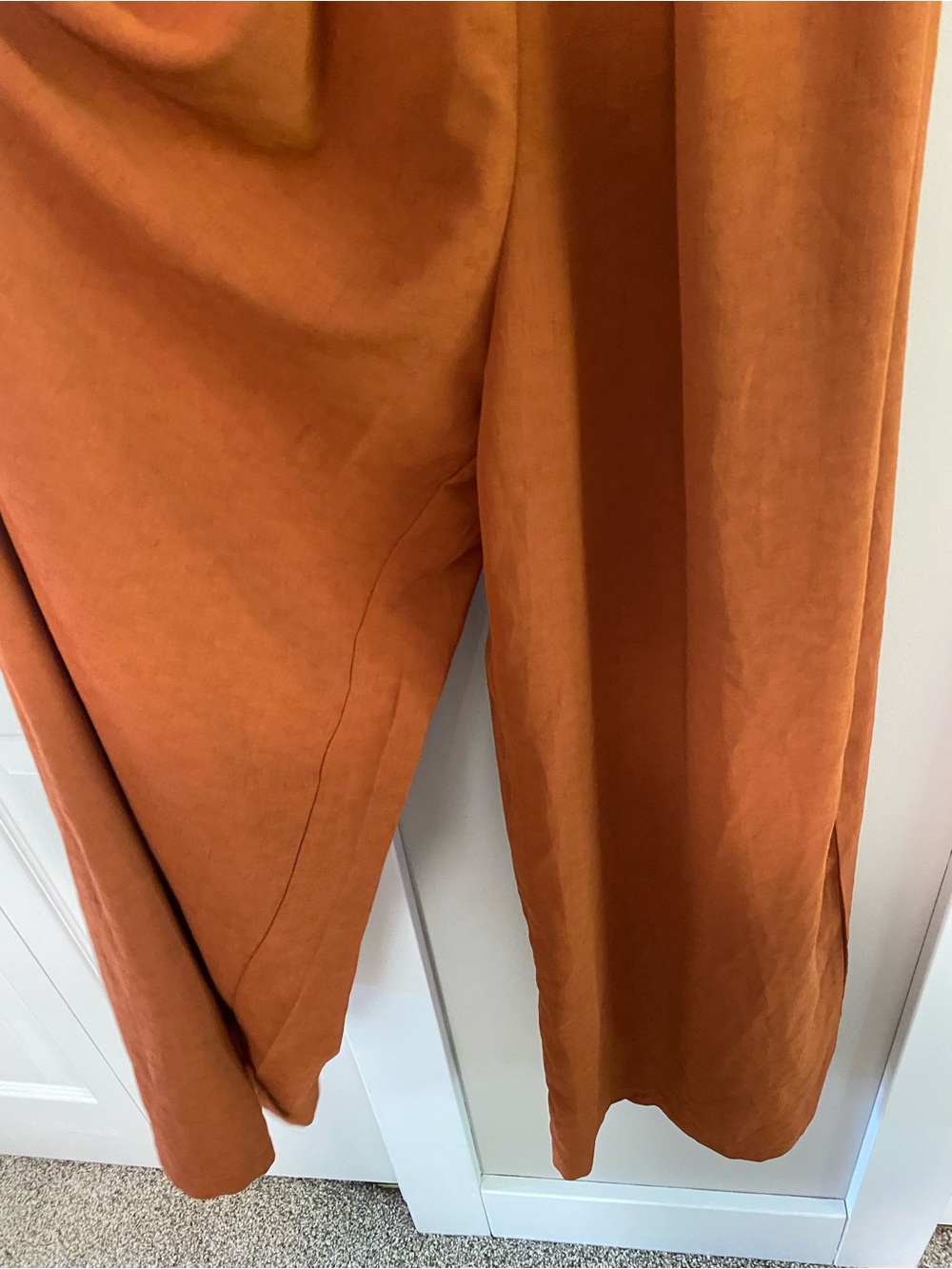 Women's Rust Brown jumpsuit - Picture 2 of 5